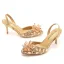 Bling Bling Gold Abend Strass Sandalen Damen Hochhackige 2023 7 cm Stilettos Spitzschuh Sandaletten