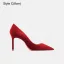Fashion Black Suede Evening Party Pumps 2023 12 cm Stiletto Heels Pointed Toe Pumps High Heels