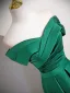 Vintage Grün Ballkleider 2026 Off Shoulder A Linie Ärmellos Rückenfreies Lange Ball Festliche Kleider