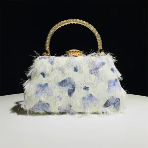 Mote Hav Blå Sommerfugl Dusk Ball Håndveske 2025 Clutch Veske