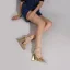 Sexy Gold Evening Party Womens Sandals 2022 Ankle Strap 13 cm Stiletto Heels Open / Peep Toe Sandals High Heels