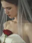 Modest / Simple White Handmade  Pearl Bridal 1 m Wedding Veils 2025 Tulle