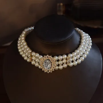 Mode Rhinestone Parel Avond Nek Ketting 2025