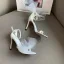 Sexy Blanche Promo Sandales Femme 2022 Bride Cheville Noeud 10 cm Talons Aiguilles Peep Toes / Bout Ouvert Sandales Talons Hauts