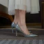 Mote Svart Aften Klinke Damesko 2022 Lær 6 cm Stiletthæler Spisse Høyhælte
