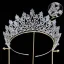 Bling Bling Srebrny Cyrkon Ślub Tiara Ozdoby Do Włosów Ślubne 2024 Akcesoria Stop