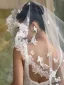 Vintage / Retro White Lace Butterfly 1 m Wedding Veils Tulle 2026