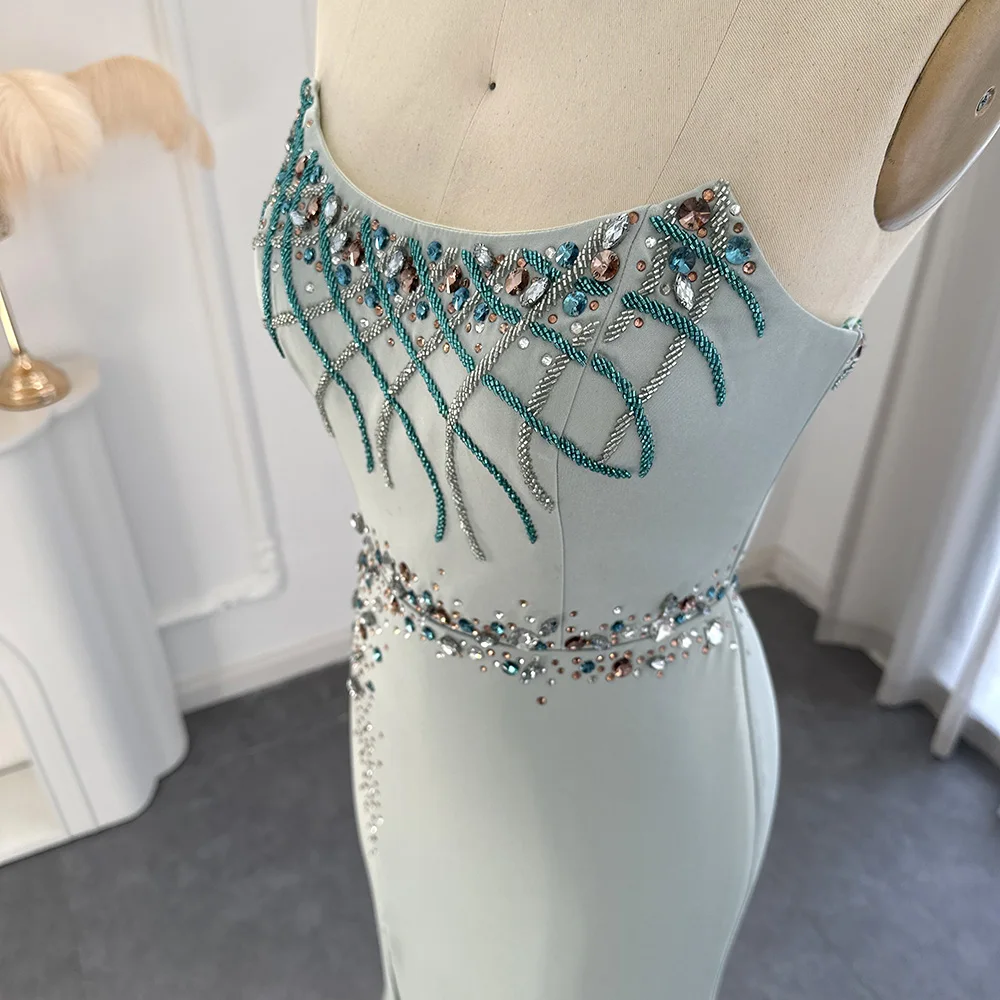 Trumpet/Mermaid Sweetheart Sleeveless Beading Prom Dresses main image 1