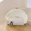 Chinese style White Handmade  Pearl 3D Lace Satin Street Wear Clutch Bags 2023