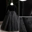 Fashion Black Star Prom Flower Girl Dresses 2022 Scoop Neck Ball Gown Long Sleeve Floor-Length / Long Flower Girl Dresses