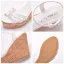 Bohemia Sexy White Street Wear Womens Sandals 2022 10 cm Wedges Open / Peep Toe Sandals High Heels