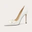 Charmant Perle Pailletten Leder Pink Brautschuhe 2024 10 cm Stilettos Spitzschuh Hochzeit Pumps Hochhackige