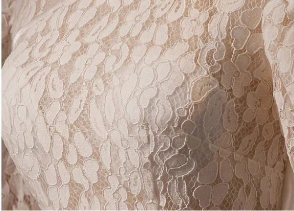 Vintage / Retro Ivory Beading Pearl Lace Flower Satin Engagement Wedding Dresses 2025 Trumpet / Mermaid High Neck Long Sleeve Backless Bow Tea-length