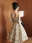 Flower Fairy Sage Green Sequins Embroidered Homecoming Graduation Dresses 2025 A-Line / Princess Spaghetti Straps Sleeveless Backless Knee-Length Formal Dresses
