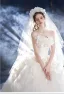 Elegant White Appliques Wedding Dresses 2025 Ball Gown Strapless Sleeveless Backless Court Train Wedding