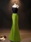 Fashion Green Evening Dresses 2024 Trumpet / Mermaid Spaghetti Straps Sleeveless Backless Floor-Length / Long Evening Party Formal Dresses
