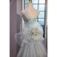 Chic / Beautiful Sage Green Prom Dresses 2023 Trumpet / Mermaid Strapless Backless Flower Sleeveless Court Train Prom Formal Dresses