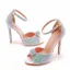 Glitzernden Multifarben Strass Abend Sandalen Damen 2022 Knöchelriemen 11 cm Stilettos Peeptoes Sandaletten Hochhackige