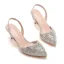 Bling Bling Silber Abend Strass Sandalen Damen 2023 6 cm Stilettos Spitzschuh Sandaletten Hochhackige