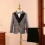 Sexy Gris Paillettes 5 pièces Manches Longues Costume Garçon Mariage 2025 Manteau Pantalon Chemise Cravate Gilet Mariage