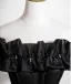 Vintage Schwarz Satin Ballkleider 2025 Ballkleid Off Shoulder Ärmellos Rückenfreies Lange Ball Festliche Kleider