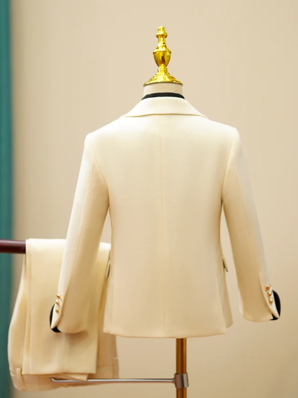 Fashion Beige Prom 4-piece Boys Wedding Suits 2023