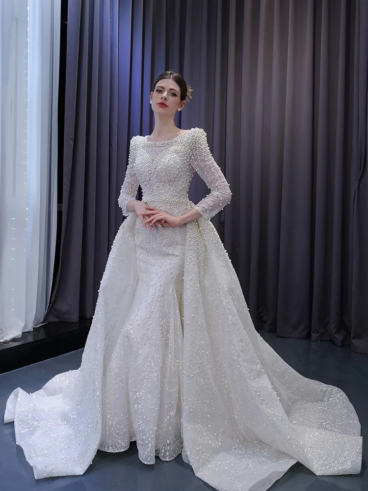 chinese dress ladies Victoria Trumpet/Mermaid V-neck Ivory Wedding dress main image 0