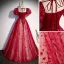 Scintillantes Bordeaux Paillettes Robe De Bal 2022 Princesse Encolure Carrée Gonflée Manches Courtes Dos Nu Noeud Longue Robe De Ceremonie