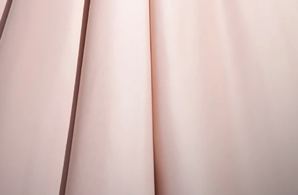 Chic / Beautiful Blushing Pink Satin Prom Dresses 2024 Ball Gown Off-The-Shoulder Short Sleeve Backless Bow Floor-Length / Long Prom Formal Dresses