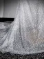 Bling Bling Gris Perlage Paillettes Robe De Bal 2024 Trompette / Sirène De l'épaule Gland Sans Manches Dos Nu Promo Train De Balayage Robe De Ceremonie