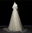 Chic / Belle Vert Cendré Perlage Paillettes Appliques Robe De Bal 2026 Princesse De l'épaule Manches Courtes Dos Nu Longue Robe De Ceremonie
