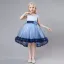 Chic / Beautiful Champagne Appliques Sequins Birthday Flower Girl Dresses 2023 A-Line / Princess Scoop Neck Sleeveless Bow Short Flower Girl Dresses