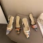 Fashion White Street Wear Printing Womens Shoes 2022 8 cm Stiletto Heels Pointed Toe Womens Shoes High Heels