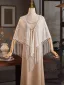 Vintage / Retro shawl Beige Lace Tassel Polyester Shawls 2025