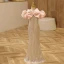 Sparkly Gold Sequins Birthday Flower Girl Dresses 2023 Trumpet / Mermaid Scoop Neck Puffy Short Sleeve Bow Floor-Length / Long Flower Girl Dresses