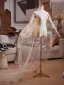 Chic / Beautiful Blushing Pink Lace Flower Prom shawl 2025 Tulle