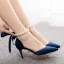 Charmant Noire Soirée Perle Bride Cheville Noeud Sandales Femme 2023 7 cm Talons Aiguilles À Bout Pointu Sandales Talons Hauts