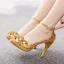Piękne Białe Rhinestone Buty Ślubne 2023 Z Paskiem 10 cm Szpilki Peep Toe Ślub Sandały Wysokie Obcasy