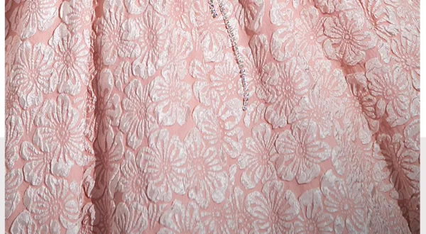 Eleganckie Rumieniąc Różowy Rhinestone Kokarda Sukienki Na Bal 2025 Suknia Balowa Kwadratowy Dekolt Kótkie Rękawy Bez Pleców Długie Bal Sukienki Wizytowe