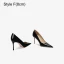 Sexy Burgunderrot Abend Lackleder Pumps 2023 Leder 12 cm Stilettos Spitzschuh Pumps Hochhackige