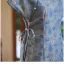 Chinese style Vintage / Retro Sky Blue Printing Cheongsam 2024 Trumpet / Mermaid High Neck Short Sleeve Tea-length