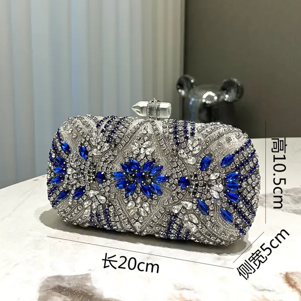Scintillantes Argenté Alliage Faux Diamant Promo Pochette 2024