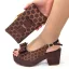 Chic / Beautiful Black Rhinestone Bow Womens Sandals Clutch Bags 2023 Evening Party 7 cm Thick Heels Open / Peep Toe Sandals High Heels Clutch Bags