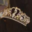 Niezwykły Złote Rhinestone Stop Ozdoby Do Włosów Ślubne 2022 Ślub Tiara