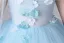 Chic / Beautiful Sky Blue Appliques Birthday Flower Girl Dresses 2025 Ball Gown Scoop Neck Short Sleeve Floor-Length / Long