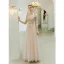 Charming Blushing Pink Evening Dresses 2022 A-Line / Princess Spaghetti Straps Sleeveless Backless Beading Rhinestone Lace Flower Floor-Length / Long Evening Party Formal Dresses