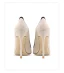 Mode Aprikos / Beige Mocka Bal Pumps 2022 Läder Rosett 10 cm Stilettklackar Spetsiga Pumps Högklackade