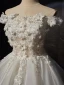 Charmant Blanche Perle Faux Diamant En Dentelle Fleur Appliques Robe De Mariée Courte 2024 De l'épaule Sans Manches Dos Nu Courte Robe De Mariée