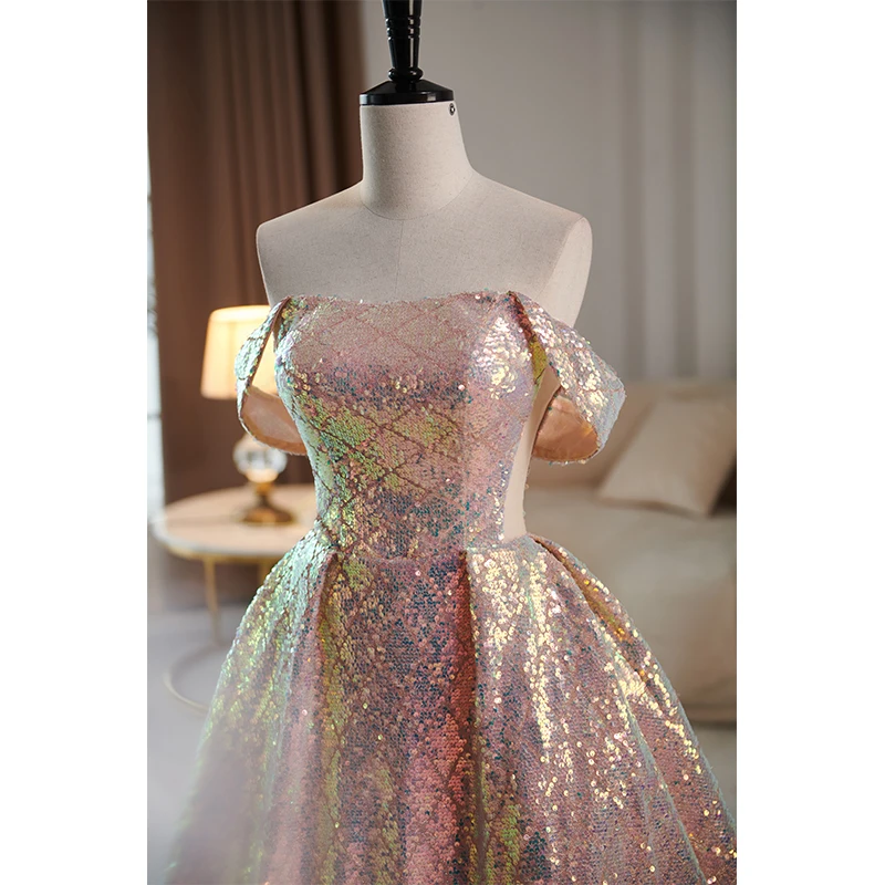 blue dress for baby girl Mermaid Long Glitter Formal Prom Dress