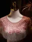 Scintillantes Rougissant Rose Fait main Perlage Gland châle 2025